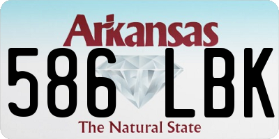 AR license plate 586LBK