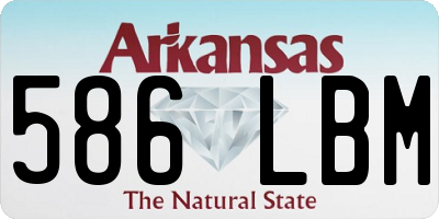 AR license plate 586LBM