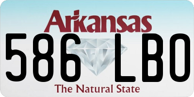 AR license plate 586LBO