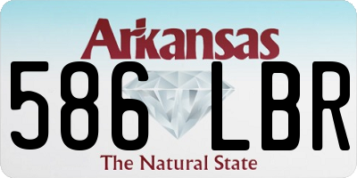 AR license plate 586LBR