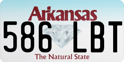 AR license plate 586LBT