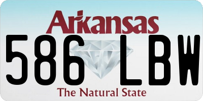 AR license plate 586LBW