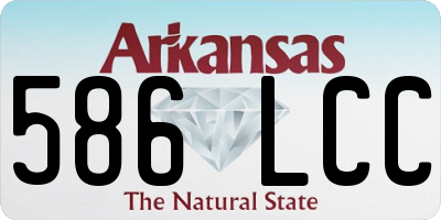 AR license plate 586LCC