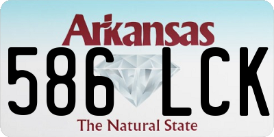 AR license plate 586LCK