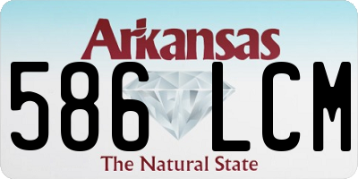 AR license plate 586LCM