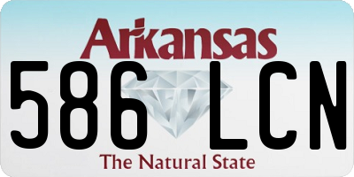 AR license plate 586LCN