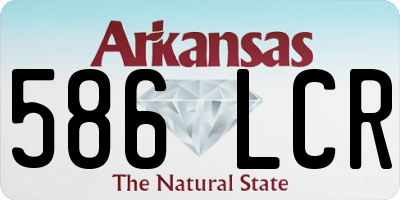 AR license plate 586LCR