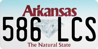 AR license plate 586LCS