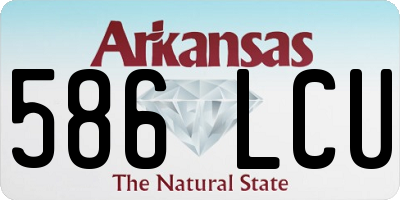 AR license plate 586LCU