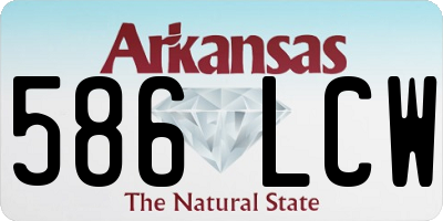 AR license plate 586LCW