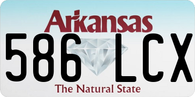 AR license plate 586LCX