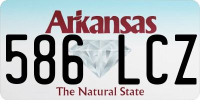 AR license plate 586LCZ
