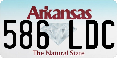 AR license plate 586LDC