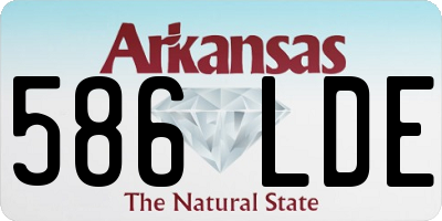 AR license plate 586LDE