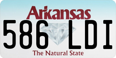AR license plate 586LDI