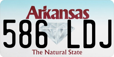 AR license plate 586LDJ