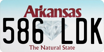 AR license plate 586LDK