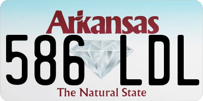 AR license plate 586LDL