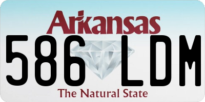 AR license plate 586LDM