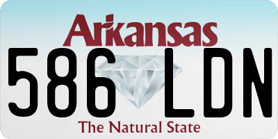 AR license plate 586LDN