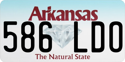 AR license plate 586LDO