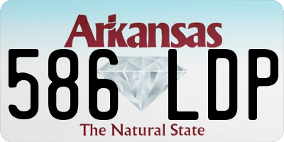 AR license plate 586LDP