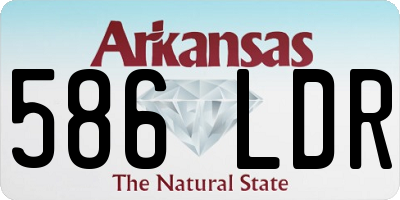 AR license plate 586LDR