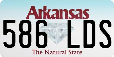 AR license plate 586LDS