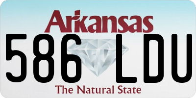 AR license plate 586LDU