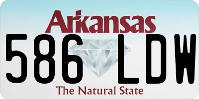 AR license plate 586LDW