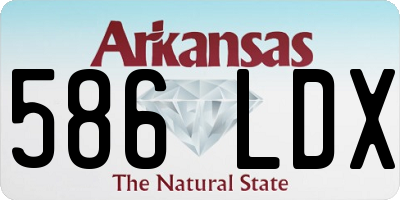 AR license plate 586LDX