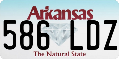 AR license plate 586LDZ