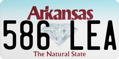 AR license plate 586LEA