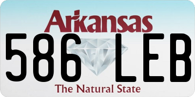 AR license plate 586LEB
