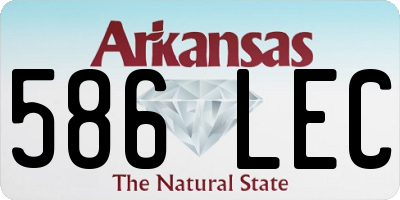 AR license plate 586LEC