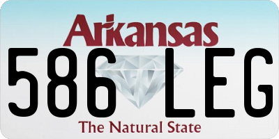 AR license plate 586LEG