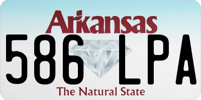 AR license plate 586LPA