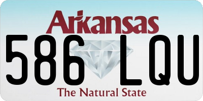 AR license plate 586LQU