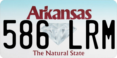 AR license plate 586LRM