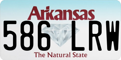AR license plate 586LRW