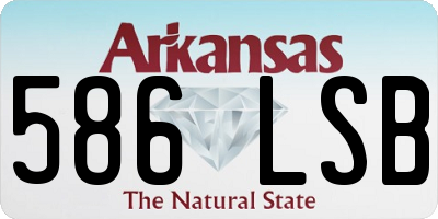AR license plate 586LSB