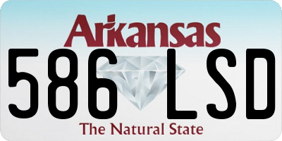 AR license plate 586LSD