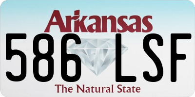 AR license plate 586LSF