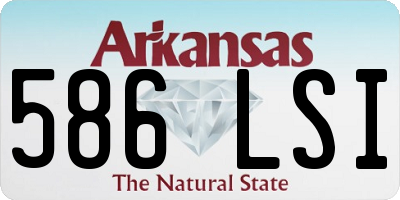 AR license plate 586LSI