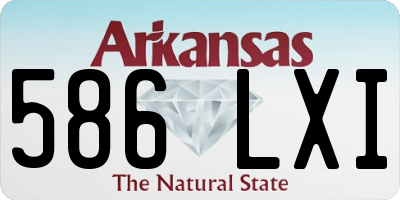 AR license plate 586LXI