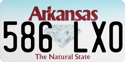 AR license plate 586LXO