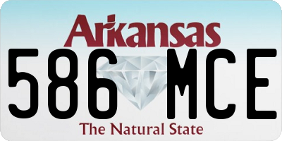 AR license plate 586MCE
