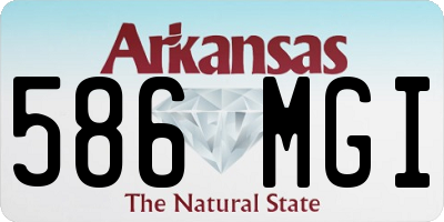 AR license plate 586MGI