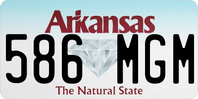 AR license plate 586MGM