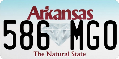 AR license plate 586MGO